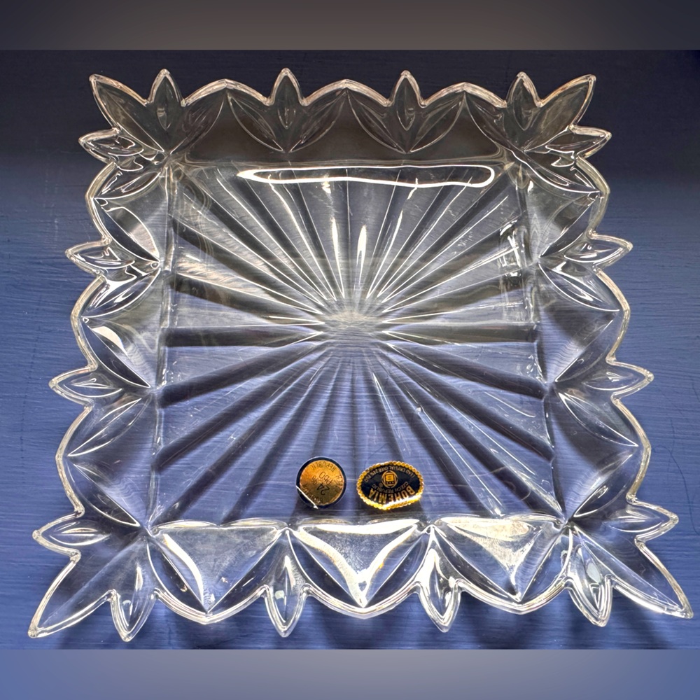 New Marquis by Waterford Crystal Square Vanity Plate Tray 7" No Box